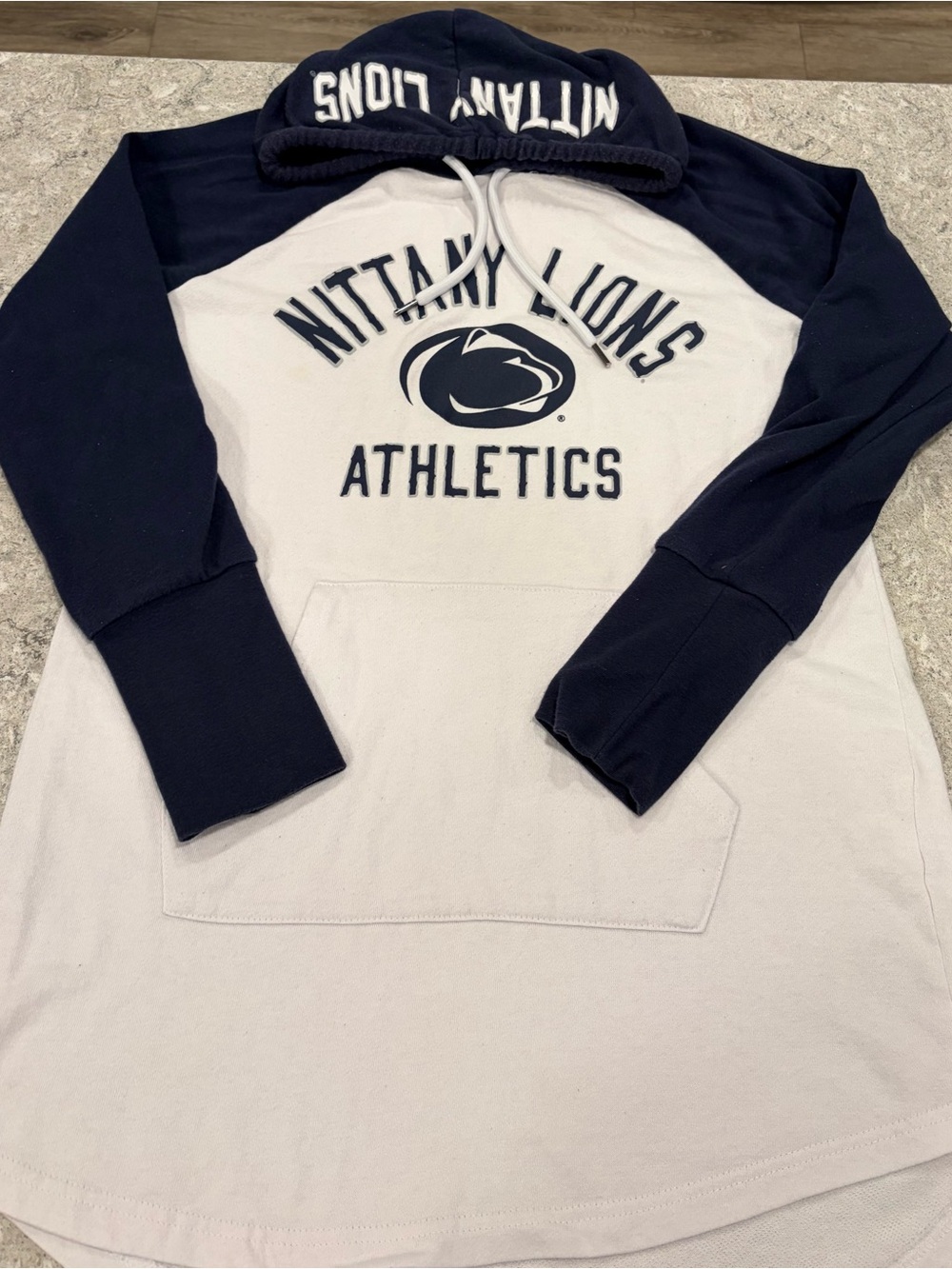 Penn State Nittany Lions 4her by Carl Banks Navy & White Hoodie-Medium